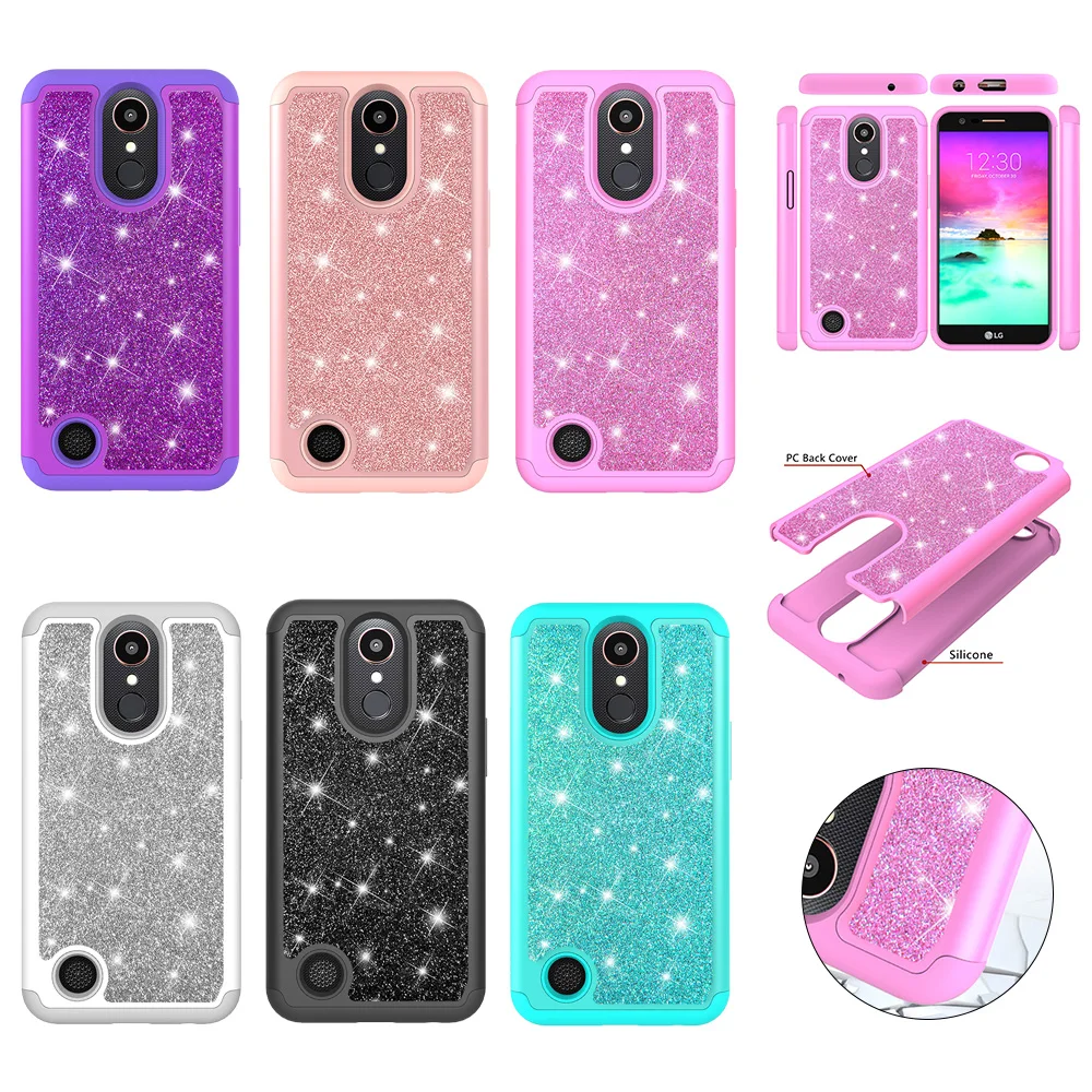 Case for LG K10 2017 Bling Glitter Dual Layer PC Silicone Back Capa Cover for LG K20 Plus Case K10 2017 Coque Phone Accessories
Case for LG K10 2017 Bling Glitter Dual Layer PC Silicone Back Capa Cover for LG K20 Plus Case K10 2017 Coque Phone Accessories