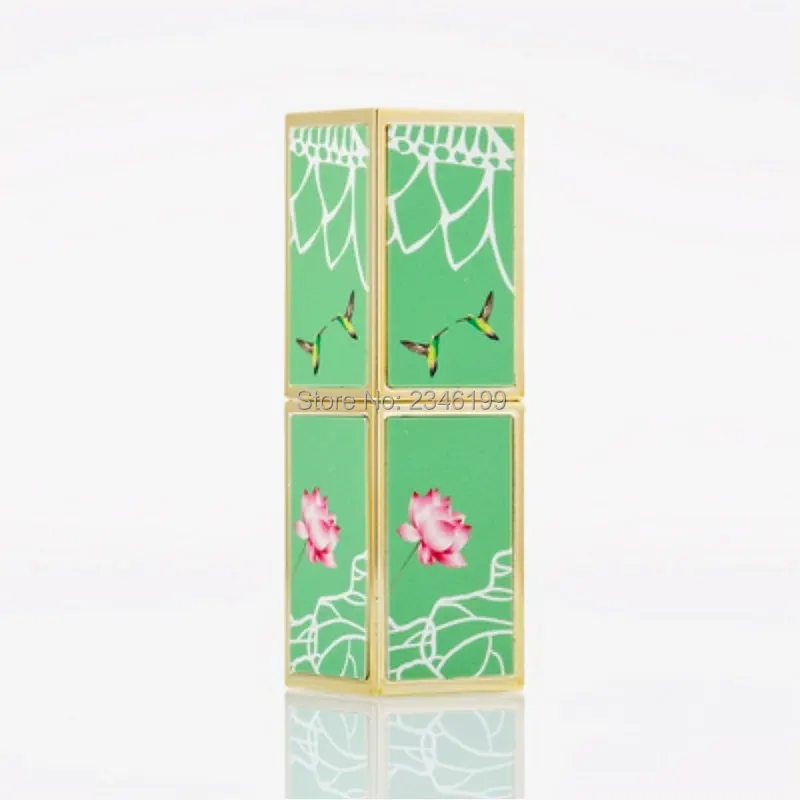 Lipstick Tube 12.1 Square Lip Balm Container Classical Lipstick Packaging Chinese Style Lip Balm Tube Cosmetic Container (15)