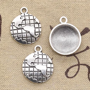 12pcs Charms Earth Globe 24x20mm Antique Bronze Silver Color Pendants DIYCrafts Making Findings Handmade Tibetan Jewelry
12pcs Charms Earth Globe 24x20mm Antique Bronze Silver Color Pendants DIYCrafts Making Findings Handmade Tibetan Jewelry