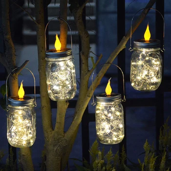 2Pcs Solar Mason Jar Lights 10/20 Led String Fairy Star Firefly Jar Lids Lights with flameless Candle for Backyard Garden Trees
2Pcs Solar Mason Jar Lights 10/20 Led String Fairy Star Firefly Jar Lids Lights with flameless Candle for Backyard Garden Trees