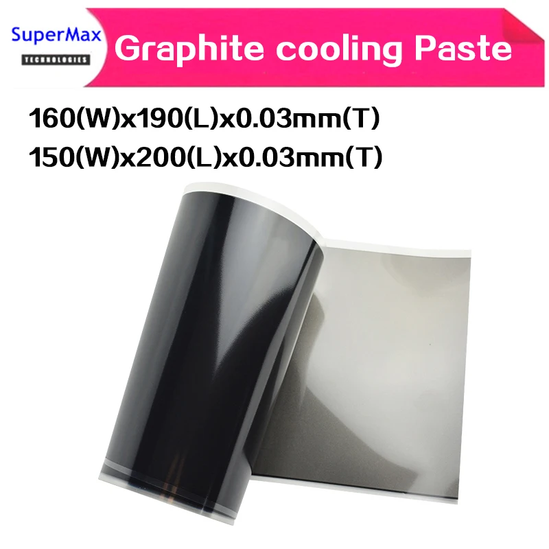 Ultra-thin 0.03mm High thermal conductivity material artificial graphite paste Graphite cooling film for CPU mobile phone
Ultra-thin 0.03mm High thermal conductivity material artificial graphite paste Graphite cooling film for CPU mobile phone