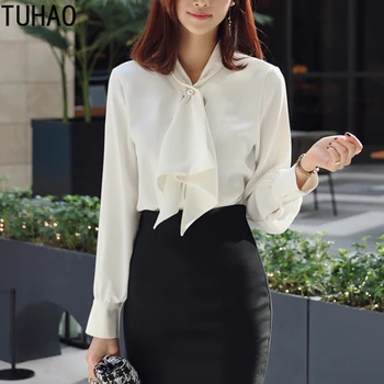 TUHAO 2019 Spring Summer Ladies Wind Professional Women's Shirt BLOUSES Lotus Leaf Bow Tie Pearl White Blouse Woman Cloth WL34
TUHAO 2019 Spring Summer Ladies Wind Professional Women's Shirt BLOUSES Lotus Leaf Bow Tie Pearl White Blouse Woman Cloth WL34