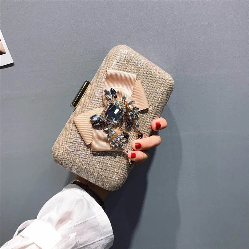 Women Evening Clutch Bag Diamond Sequin Bow Handbag Female Crystal Day Clutches Wedding Purse Party Banquet Gold Silver
Women Evening Clutch Bag Diamond Sequin Bow Handbag Female Crystal Day Clutches Wedding Purse Party Banquet Gold Silver