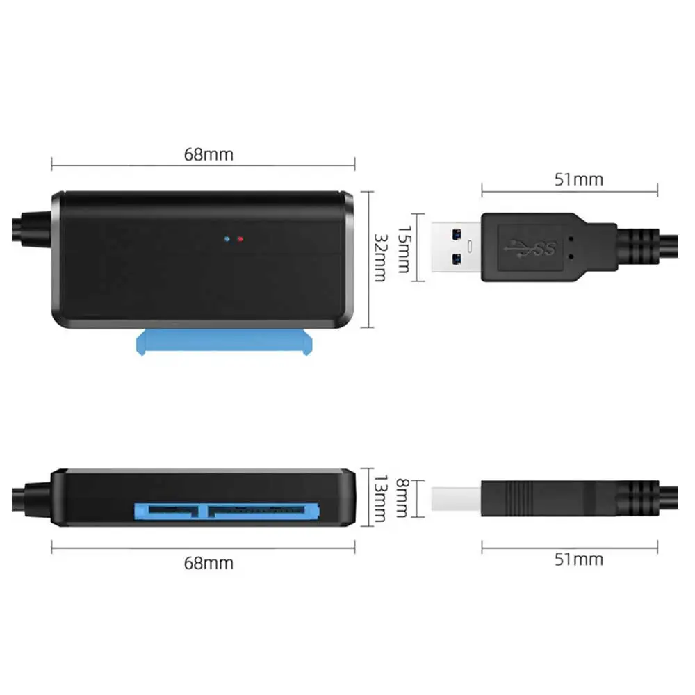 45 см USB 3 0 на Sata 2 1 адаптер конвертер кабель SataIII USB3.0 для 5 &quot3 5" дюймов III II I HDD SSD