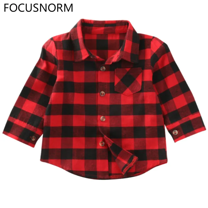 FOCUSNORM/рубашка для маленьких мальчиков коллекция 2017 года одежда рубашка в клетку с