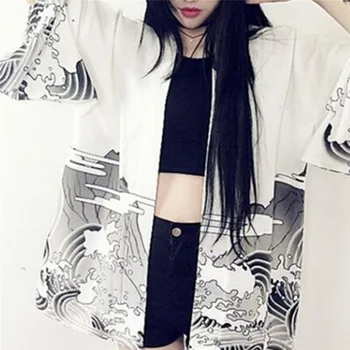 Japanese Dragon Waves Printed Chiffon Sun Protection Cardigan Kimono Outerwear Sun Shirt Summer Women Clothing Outerwear
Japanese Dragon Waves Printed Chiffon Sun Protection Cardigan Kimono Outerwear Sun Shirt Summer Women Clothing Outerwear