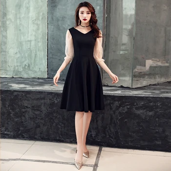 Black Short Cocktail Dresses 2020 Knee Length Ladies Half Sleeves V-Neck Formal Gowns Short Cocktail Party Dress LYFY99
Black Short Cocktail Dresses 2020 Knee Length Ladies Half Sleeves V-Neck Formal Gowns Short Cocktail Party Dress LYFY99