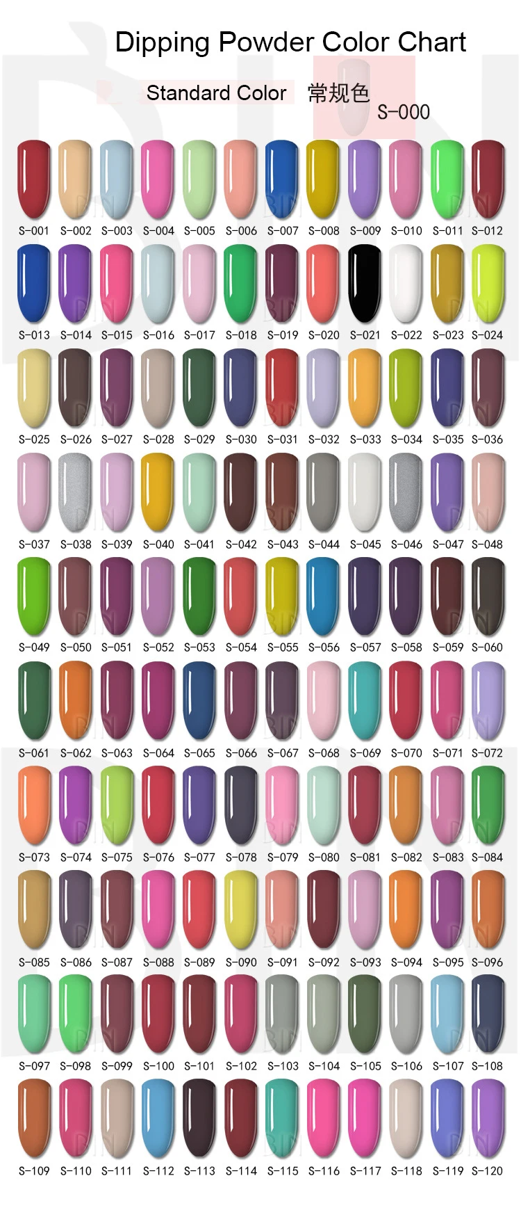 Revel Nail Dip Powder Color Chart