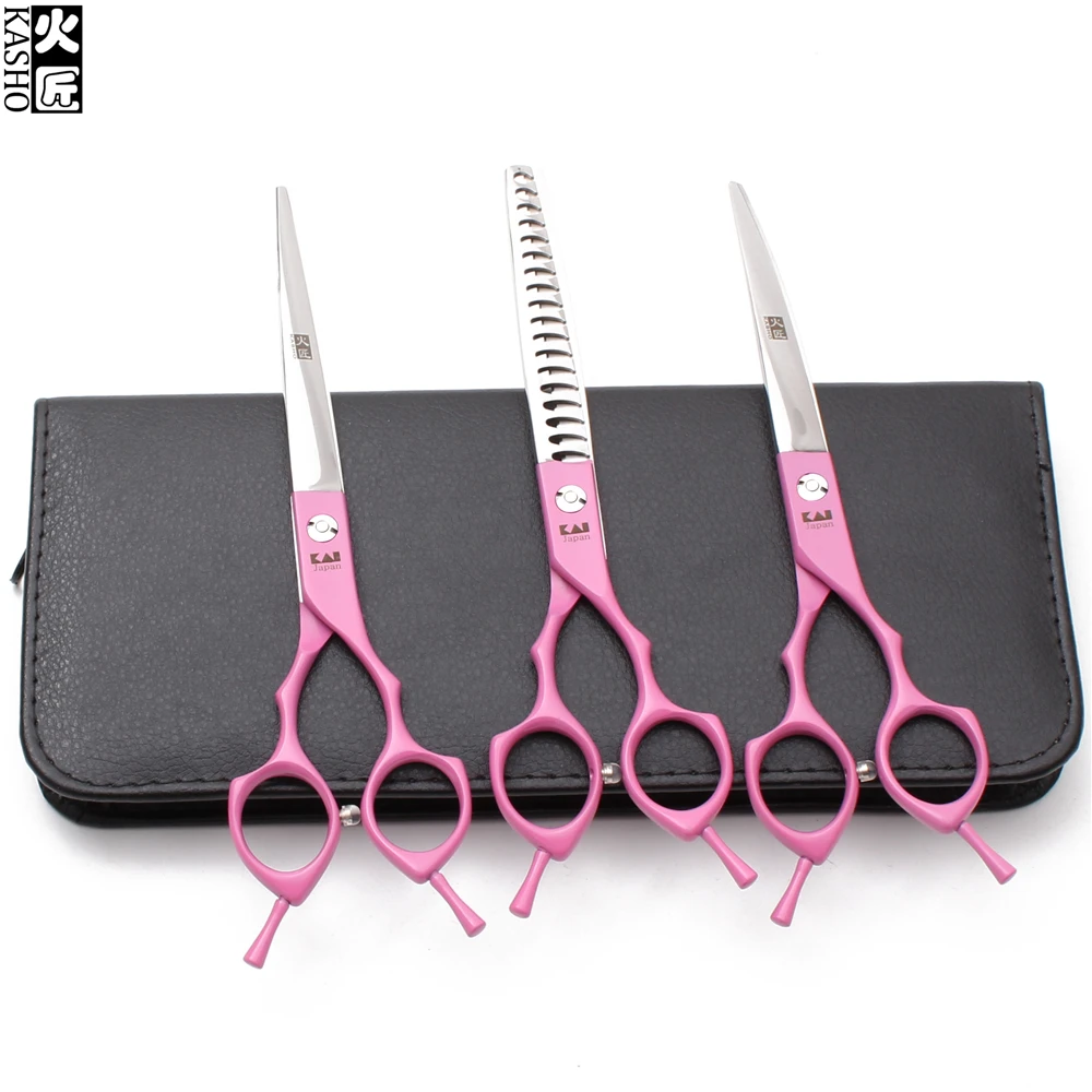 H3009 D3Pcs Suit 6.5" 18.5cm JP 440C Straight+Thinning Scissors+Down Curved Shears Professional Pets Scissors Dogs Grooming Kit
H3009 D3Pcs Suit 6.5" 18.5cm JP 440C Straight+Thinning Scissors+Down Curved Shears Professional Pets Scissors Dogs Grooming Kit