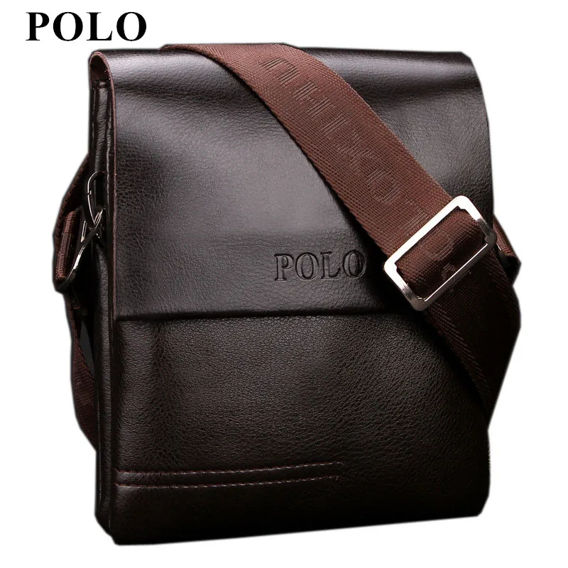 

New Arrived POLO Genuine leather men's messenger bag mini fashion shoulder bag cross body bag business briefcase Free Shipping