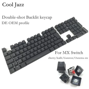 Cool Jazz Double-shot Black White Thick PBT DE ISO layout 108 backlit Keycaps OEM Profile Keycap For MX Mechanical Keyboard
Cool Jazz Double-shot Black White Thick PBT DE ISO layout 108 backlit Keycaps OEM Profile Keycap For MX Mechanical Keyboard