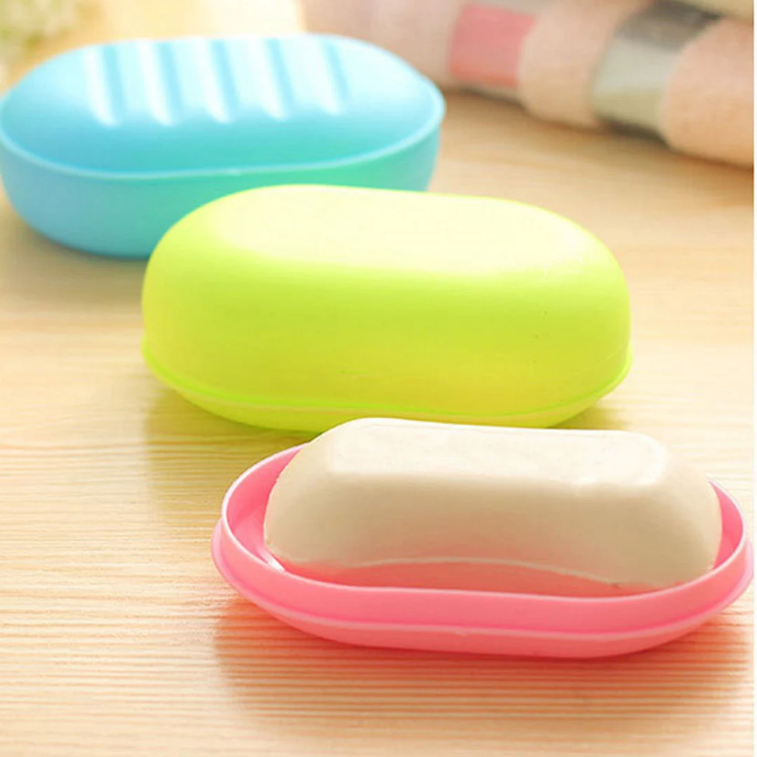 New Brand Hot Sale Candy Color Soap Dish Box Holder Container Wash Shower Home Bathroom
New Brand Hot Sale Candy Color Soap Dish Box Holder Container Wash Shower Home Bathroom