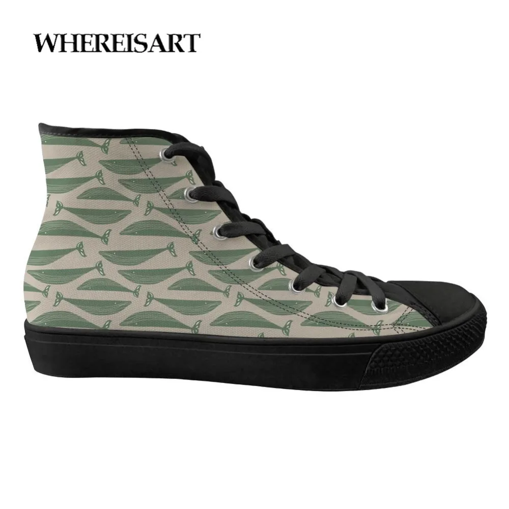 WHEREISART men's vulcanized shoes collage dolphin whale men's canvas sneakers high to help casual breathable tie Zapatos Mujer 
WHEREISART men's vulcanized shoes collage dolphin whale men's canvas sneakers high to help casual breathable tie Zapatos Mujer