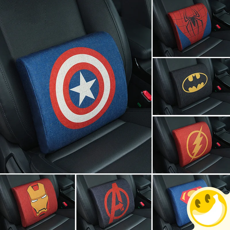 Чехол для подушки из хлопка и льна в стиле Marvel автомобильной с эффектом памяти