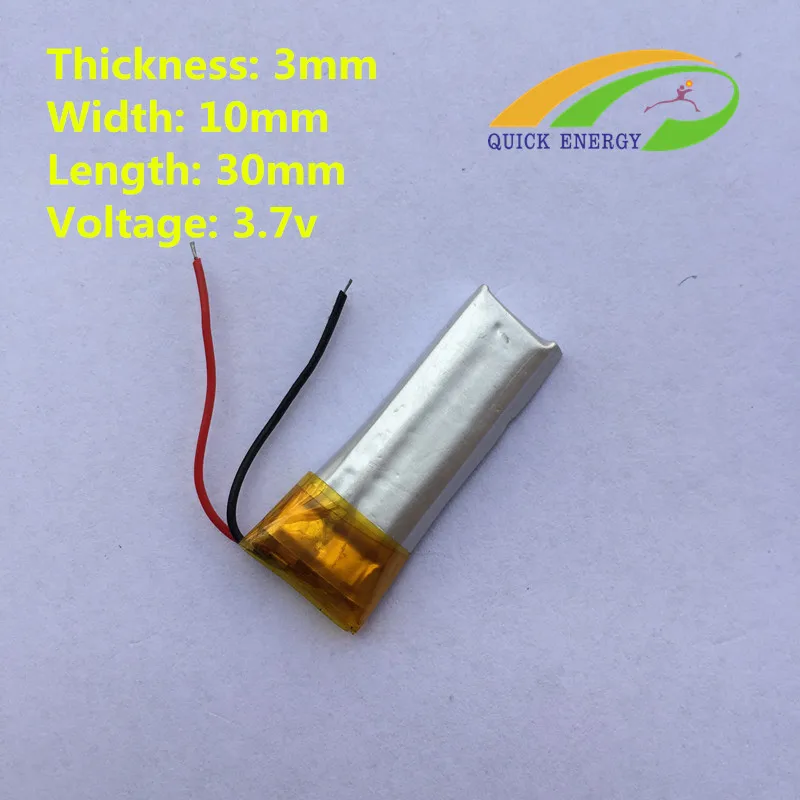 Фото 301030 3.7 В полимерный аккумулятор встроенный Bluetooth сотовый 60 мАч quafy thium батареи |