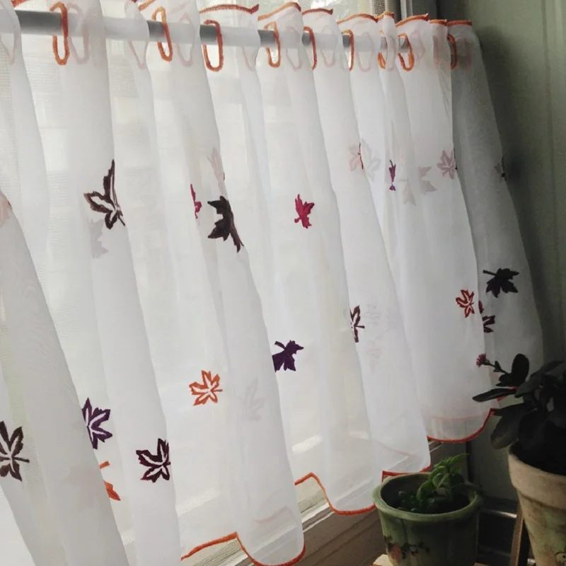 Free shipping Pastoral Maple beautiful embroidered yarn tulle coffee short curtain kitchen curtains 180*40cm
Free shipping Pastoral Maple beautiful embroidered yarn tulle coffee short curtain kitchen curtains 180*40cm