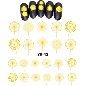 UPRETTEGO Gold/ Silver Water Stickers Metallic Nail Decals FLOWER DANDELION BLOW BALL FLYING UMBRELLA YK43-48
UPRETTEGO Gold/ Silver Water Stickers Metallic Nail Decals FLOWER DANDELION BLOW BALL FLYING UMBRELLA YK43-48