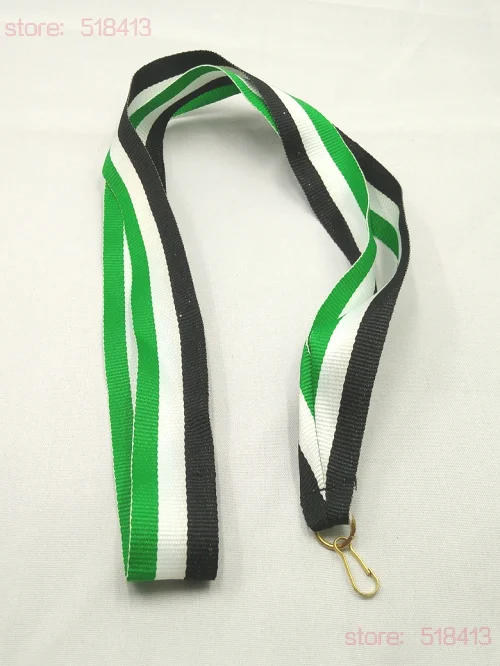 Green, White And Black Medal Ribbons Tied With High Quality Unisex Gymnastics Ribbon Curling For Medals Hot Sale
Green, White And Black Medal Ribbons Tied With High Quality Unisex Gymnastics Ribbon Curling For Medals Hot Sale