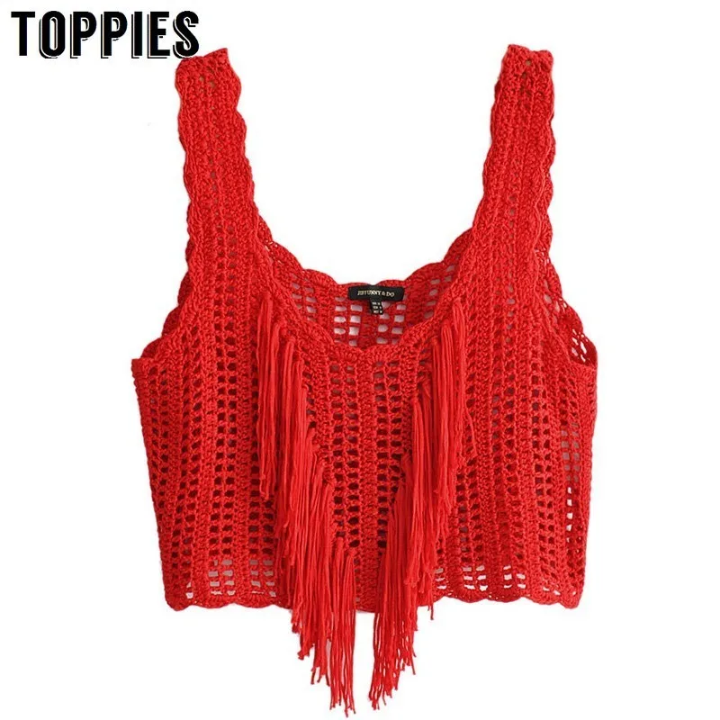 2019 Summer Red Knitted Camisoles Sexy Sleeveless Hollow Out Tassel Tops Vacation Beach Bikini Tops
2019 Summer Red Knitted Camisoles Sexy Sleeveless Hollow Out Tassel Tops Vacation Beach Bikini Tops
