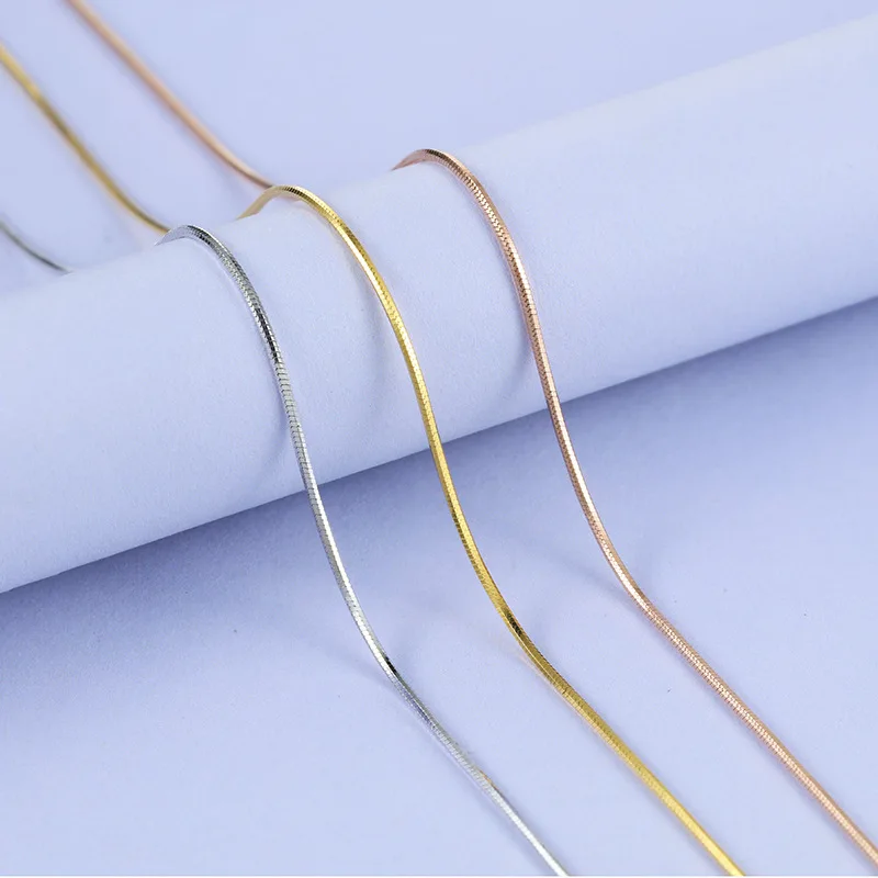 0.7mm Pure Sliver Snake Chain Necklace White Gold Yellow Gold Rose Gold Color Forever Sterling Silver Chain
0.7mm Pure Sliver Snake Chain Necklace White Gold Yellow Gold Rose Gold Color Forever Sterling Silver Chain
