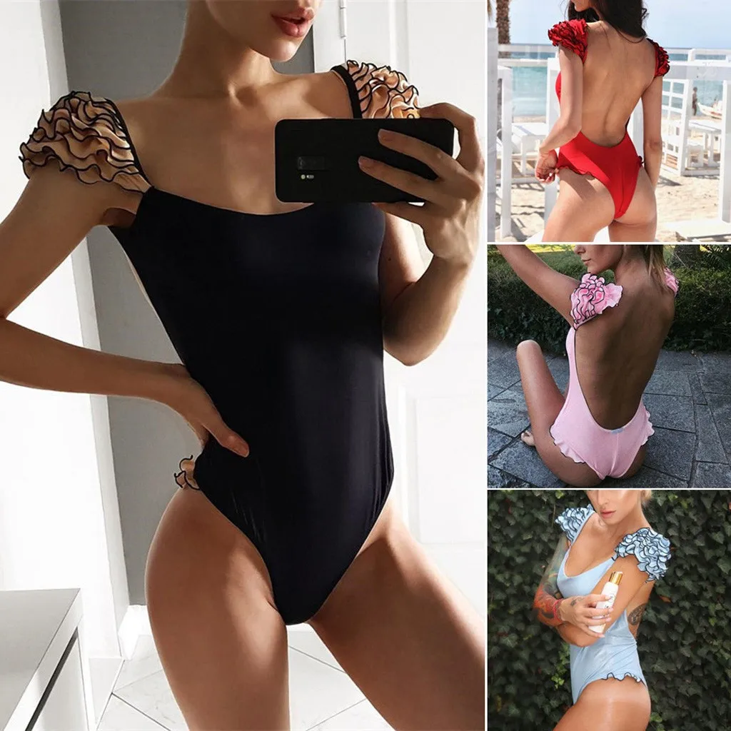Bikini 2019 Sexy Sexy Women Bikini One-Piece Padded Swimwear Ruffle Solid Bathing Beachwear Plus Size Biki Swimwear Dresses
Bikini 2019 Sexy Sexy Women Bikini One-Piece Padded Swimwear Ruffle Solid Bathing Beachwear Plus Size Biki Swimwear Dresses