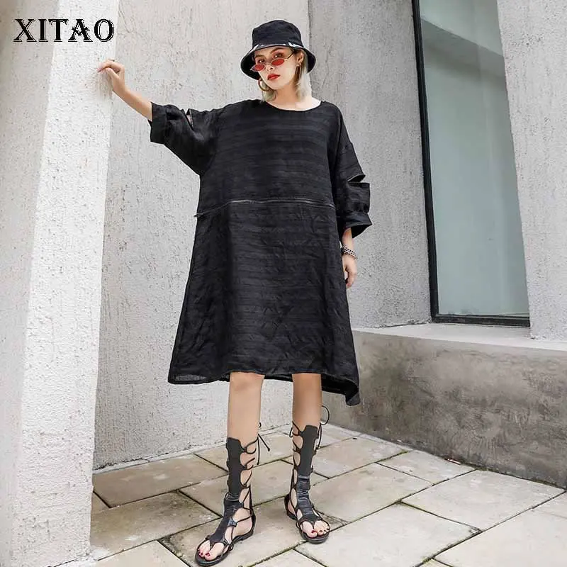 XITAO Striped Strapless Shoulder Midi Dress Women Plus Size O Neck Pullover Black Pocket Summer Clothes for Women New ZQ1872
XITAO Striped Strapless Shoulder Midi Dress Women Plus Size O Neck Pullover Black Pocket Summer Clothes for Women New ZQ1872