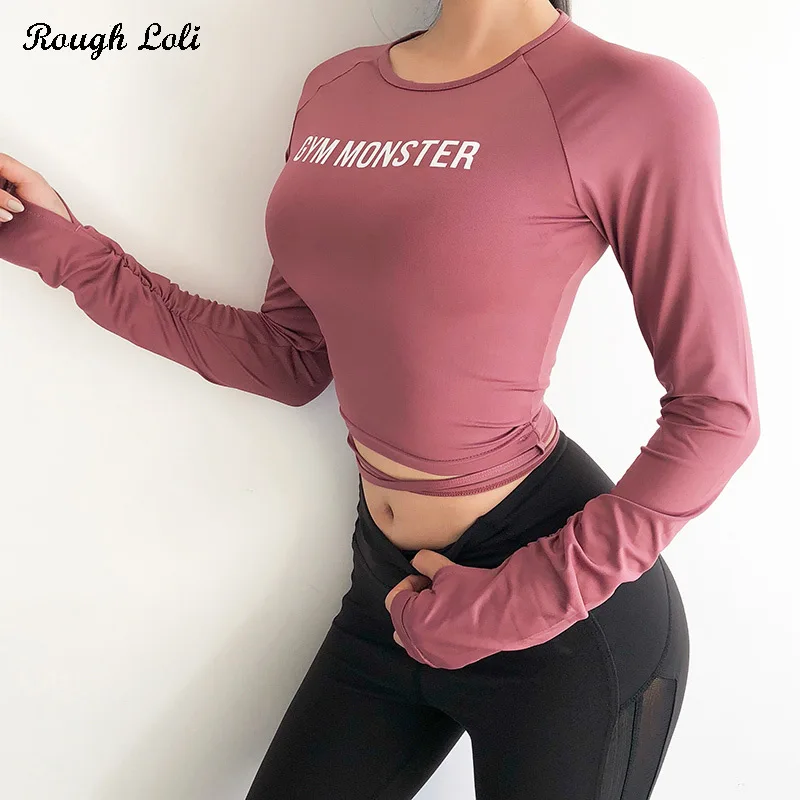 Rough Loli Crop Yoga Shirts for Women Long Sleeve Ribbon Crop Top Fitness Gym Shirt Workout Tops with Thumb Hole Running Shirt
Rough Loli Crop Yoga Shirts for Women Long Sleeve Ribbon Crop Top Fitness Gym Shirt Workout Tops with Thumb Hole Running Shirt