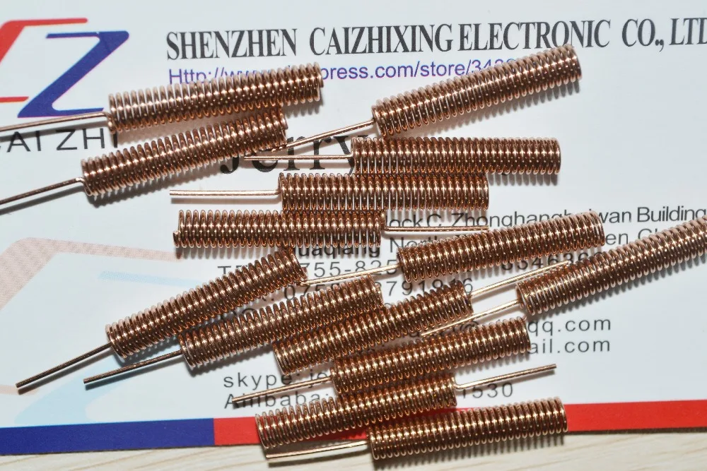 Free Shipping 433MHZ spring antenna; 433MHZ built-in antenna; 433MHZ module antenna; copper Longer section.Gain(dBi):2.15DB
Free Shipping 433MHZ spring antenna; 433MHZ built-in antenna; 433MHZ module antenna; copper Longer section.Gain(dBi):2.15DB
