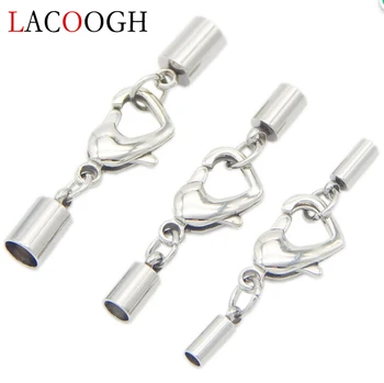 Wholesale 5 Set Stainless Steel End Clasps Heart Lobster Clasps Jump Rings Fit 1.5 2 3 4 5mm Round Leather Cord Jewelry Making
Wholesale 5 Set Stainless Steel End Clasps Heart Lobster Clasps Jump Rings Fit 1.5 2 3 4 5mm Round Leather Cord Jewelry Making