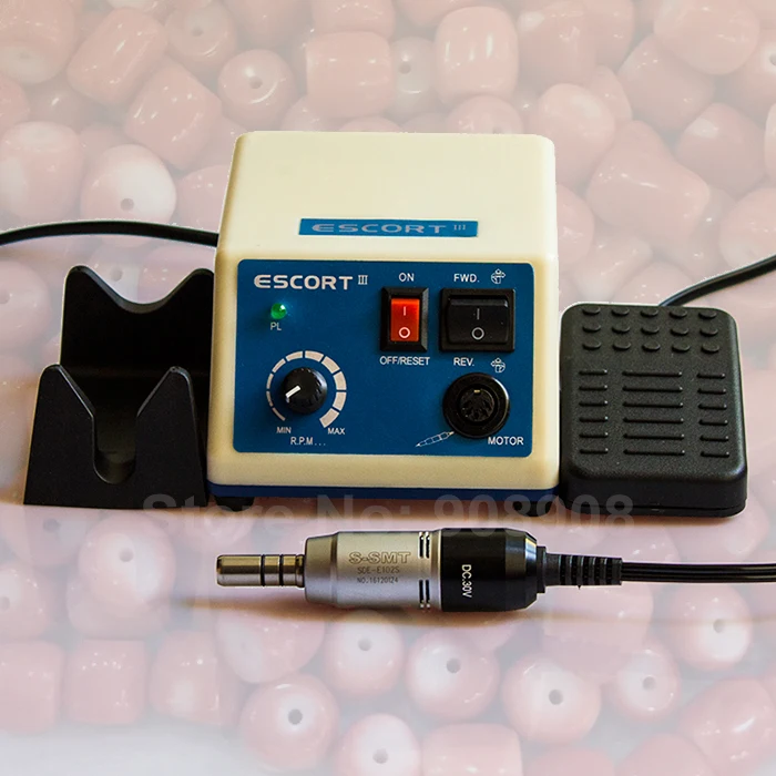 New Dental Lab Industry Hobby Grinder ESCORT-III Micromotor Control + SHIYANG 35K rpm SDE-E102S E-Type Brush Motor Handpiece
New Dental Lab Industry Hobby Grinder ESCORT-III Micromotor Control + SHIYANG 35K rpm SDE-E102S E-Type Brush Motor Handpiece