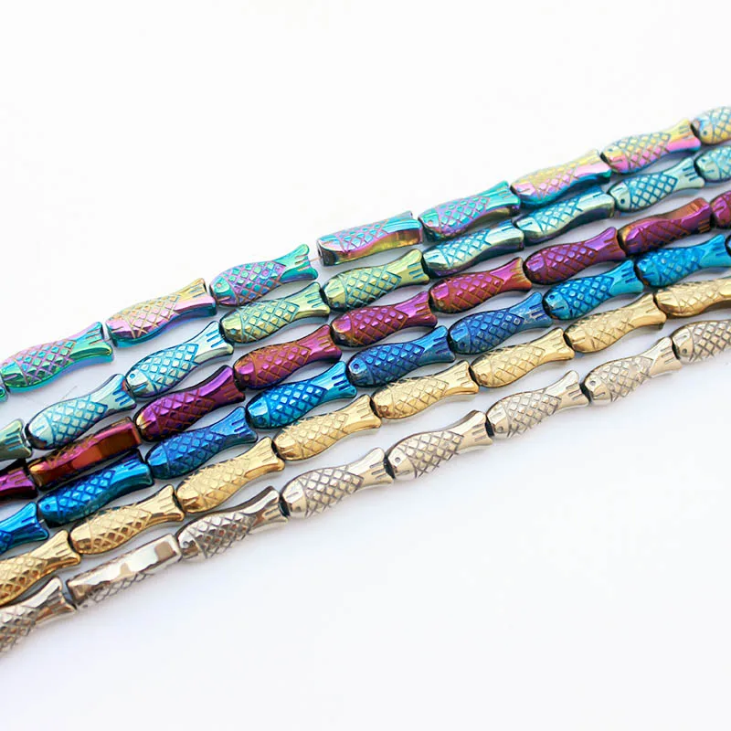 1 Strand/lot Bright silver Color Hematite Loose Beads Gold/rainbow Fish Shape DIY Jewelry Making Beads For Bracelet RHLB1040
1 Strand/lot Bright silver Color Hematite Loose Beads Gold/rainbow Fish Shape DIY Jewelry Making Beads For Bracelet RHLB1040