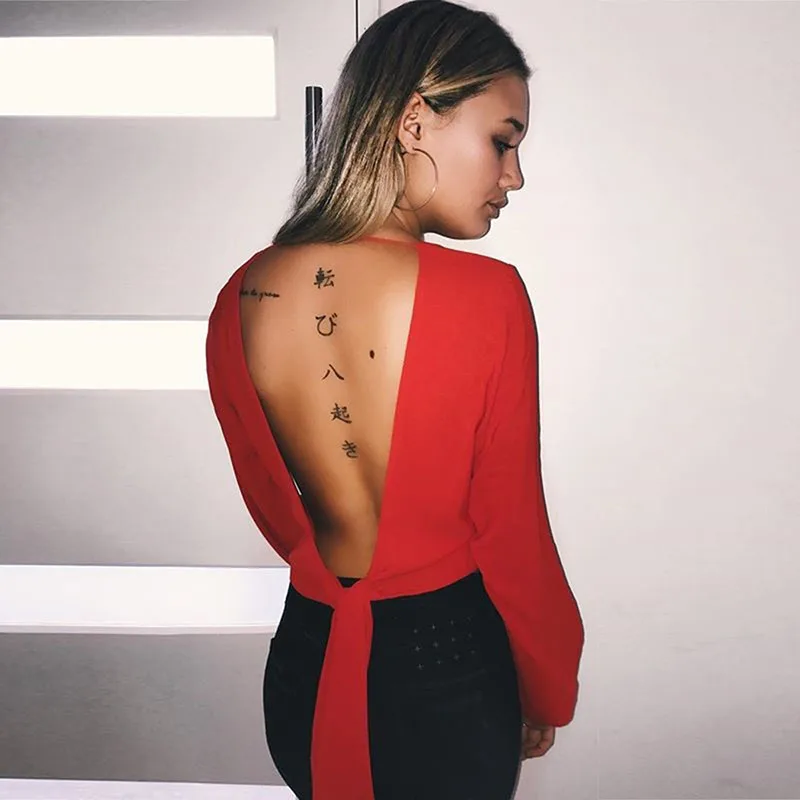 Sexy-Backless-V-Neck-Women-Chiffon-Blouse-Shirt-Tops-Long-Sleeve-Casual-Solid-Color-Lace-up-Bow-Casual-Pullover-Clothing-TP0038 (7)