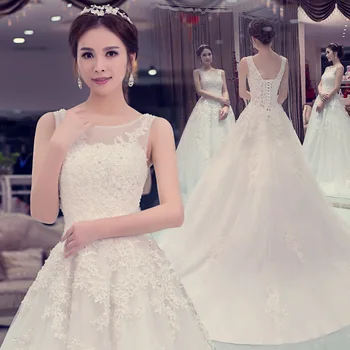 Lace Tulle cap Sleeves Wedding Dress Scoop beading Sexy lace up Appliques long Tail Bridal Gown Vestido de Noiva
Lace Tulle cap Sleeves Wedding Dress Scoop beading Sexy lace up Appliques long Tail Bridal Gown Vestido de Noiva