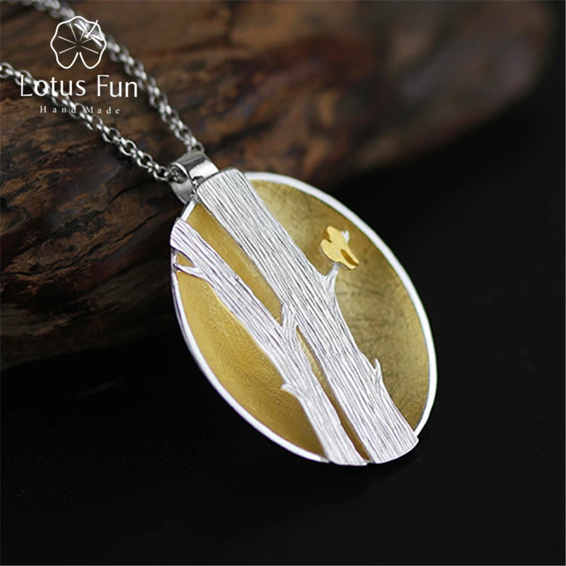 Lotus Fun Real 925 Sterling Silver Creative Birds on Branches Design Pendant without Necklace Handmade Fine Jewelry for Women
Lotus Fun Real 925 Sterling Silver Creative Birds on Branches Design Pendant without Necklace Handmade Fine Jewelry for Women