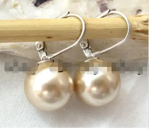 Free Shipping >>>> 12mm Round Champagne South Sea Shell Pearl Earrings SILVER Leverback
Free Shipping >>>> 12mm Round Champagne South Sea Shell Pearl Earrings SILVER Leverback
