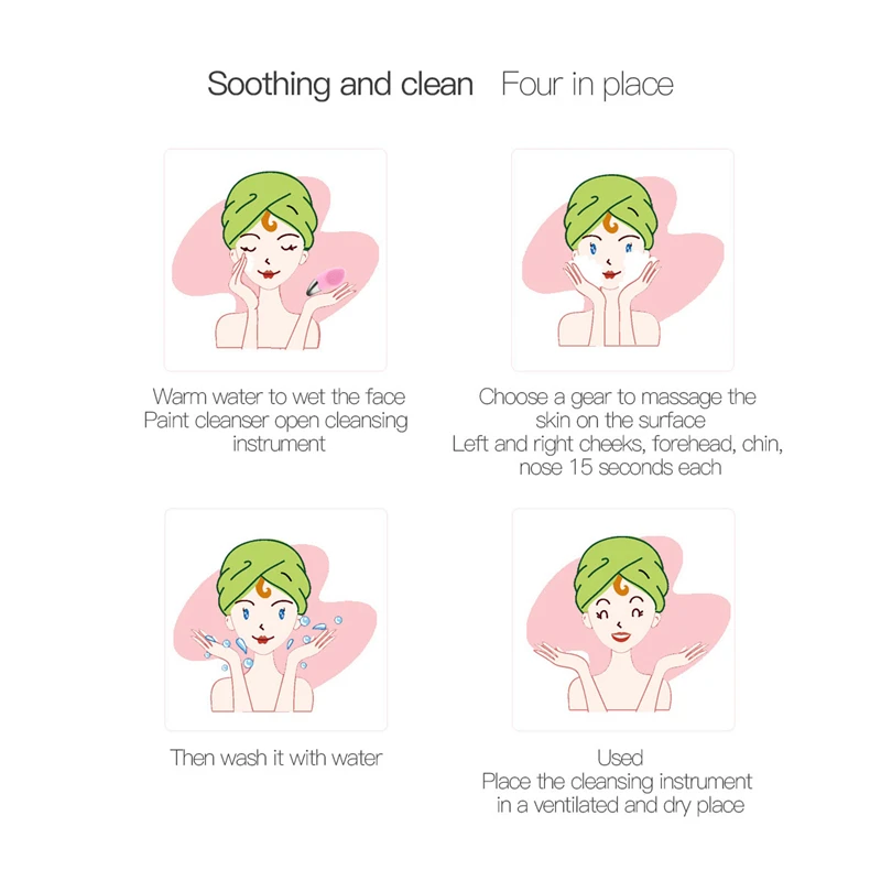 Mini Silicone Electric Facial Cleansing Washing Brush Deep Pore Cleanser Remove Make-up Residue Dry And Wet Face Cleaning Brush Mini Silicone Electric Facial Cleansing Washing Brush Deep Pore Cleanser Remove Make-up Residue Dry And Wet Face Cleaning Brush