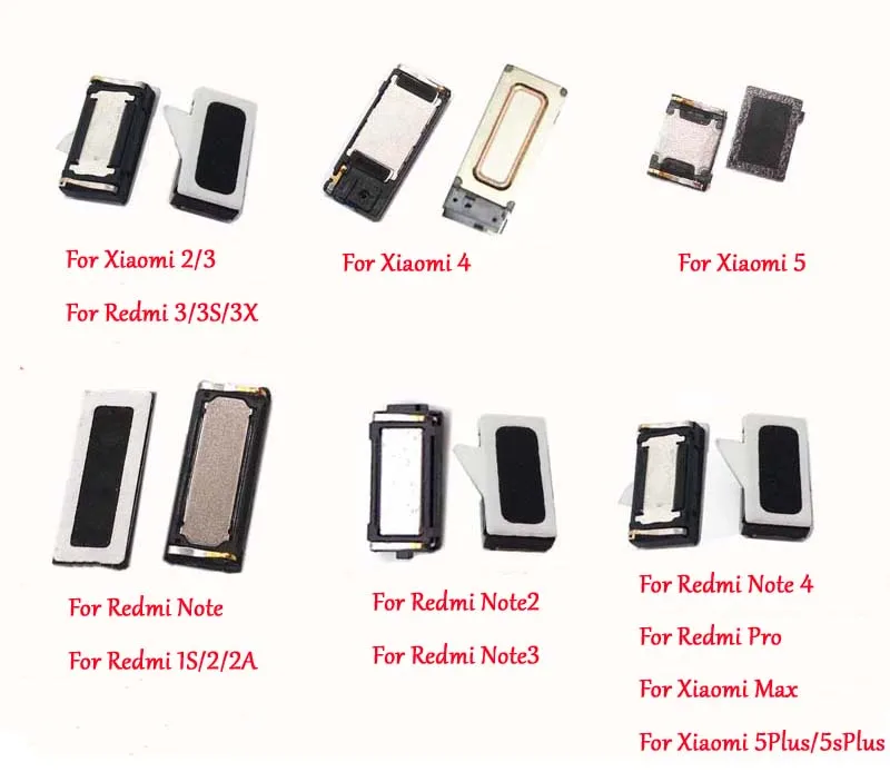 New Earpiece Ear speaker Receiver for Xiaomi 2 3 4 4I 4C 5Plus 5Splus For Redmi 3 3S 3X Note 2 3 4 Hongmi Pro Cellphone Parts
New Earpiece Ear speaker Receiver for Xiaomi 2 3 4 4I 4C 5Plus 5Splus For Redmi 3 3S 3X Note 2 3 4 Hongmi Pro Cellphone Parts