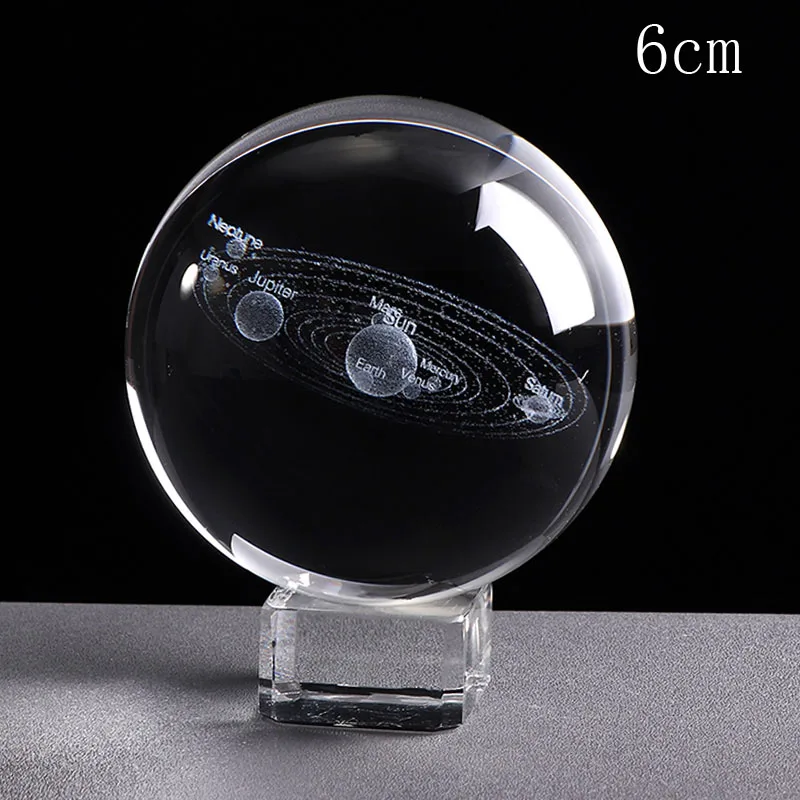 Deli 1PCS 6CM Glass Globe Ornament Home Decor Gift Laser Engraved Solar System Ball 3D Miniature Planets Model Sphere
Deli 1PCS 6CM Glass Globe Ornament Home Decor Gift Laser Engraved Solar System Ball 3D Miniature Planets Model Sphere