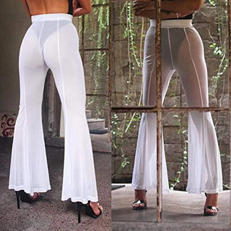 Mesh Trousers Sheer Pants Bikini Long Swimwear Swim Women's Sexy Lady Clubwear Beach Wide Leg Flared Transparent
Mesh Trousers Sheer Pants Bikini Long Swimwear Swim Women's Sexy Lady Clubwear Beach Wide Leg Flared Transparent