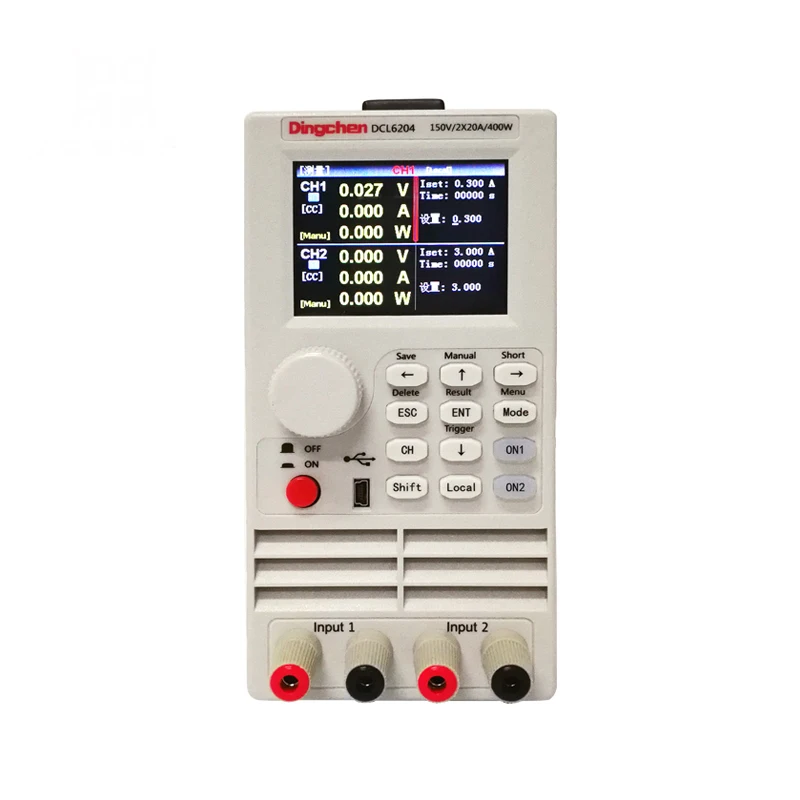 RS232 communication, DC electronic load DCL6104 single pass / dual channel 400W LED drive battery capacity load tester
RS232 communication, DC electronic load DCL6104 single pass / dual channel 400W LED drive battery capacity load tester