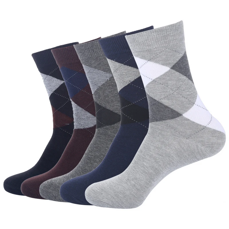 US7-10 high quality autumn winter men business cotton socks male diamond lattice long socks 5pairs/lot
US7-10 high quality autumn winter men business cotton socks male diamond lattice long socks 5pairs/lot