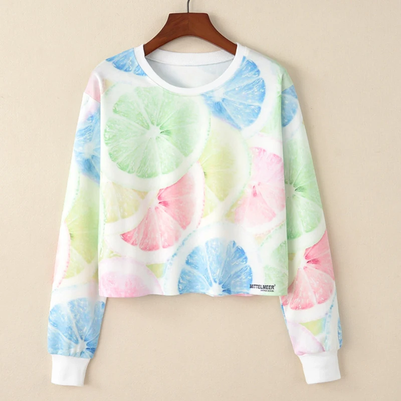 2018 Harajuku Sweatshirt Woman Girls Crop Top Cartoon Lemon Fruit Printing Short Sweatshirt
2018 Harajuku Sweatshirt Woman Girls Crop Top Cartoon Lemon Fruit Printing Short Sweatshirt