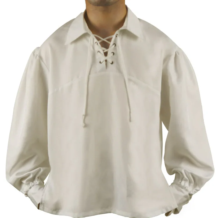 Mens Medieval Tudor Pirate Shirt Victorian Retro Costume Medieval Renaissance Pirate Buccaneer Viking Halloween Cosplay Costume
Mens Medieval Tudor Pirate Shirt Victorian Retro Costume Medieval Renaissance Pirate Buccaneer Viking Halloween Cosplay Costume
