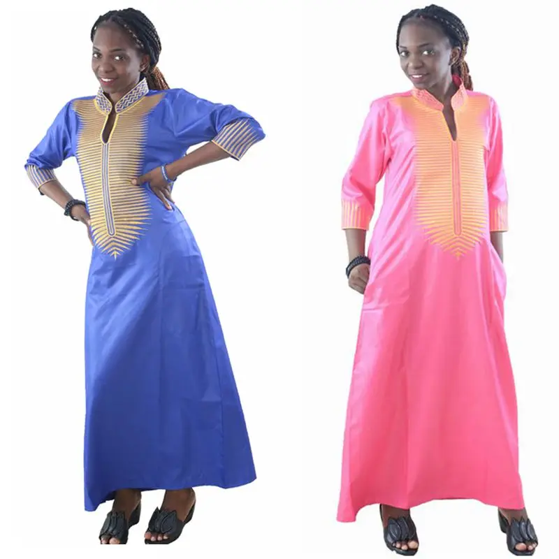 2017 new Africa Summer Fashion Style Lady's Maxi Dress Riche Bazin Print Shirt African Embroidery Kaftan Dresses For Women
2017 new Africa Summer Fashion Style Lady's Maxi Dress Riche Bazin Print Shirt African Embroidery Kaftan Dresses For Women