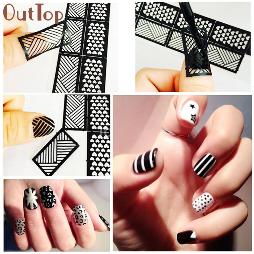 OutTop 1 Sheet New Vinyls Nail Hollow Irregular Grid Stencil Reusable Manicure Stickers Guide Stamping Template Pretty Nail Tool
OutTop 1 Sheet New Vinyls Nail Hollow Irregular Grid Stencil Reusable Manicure Stickers Guide Stamping Template Pretty Nail Tool