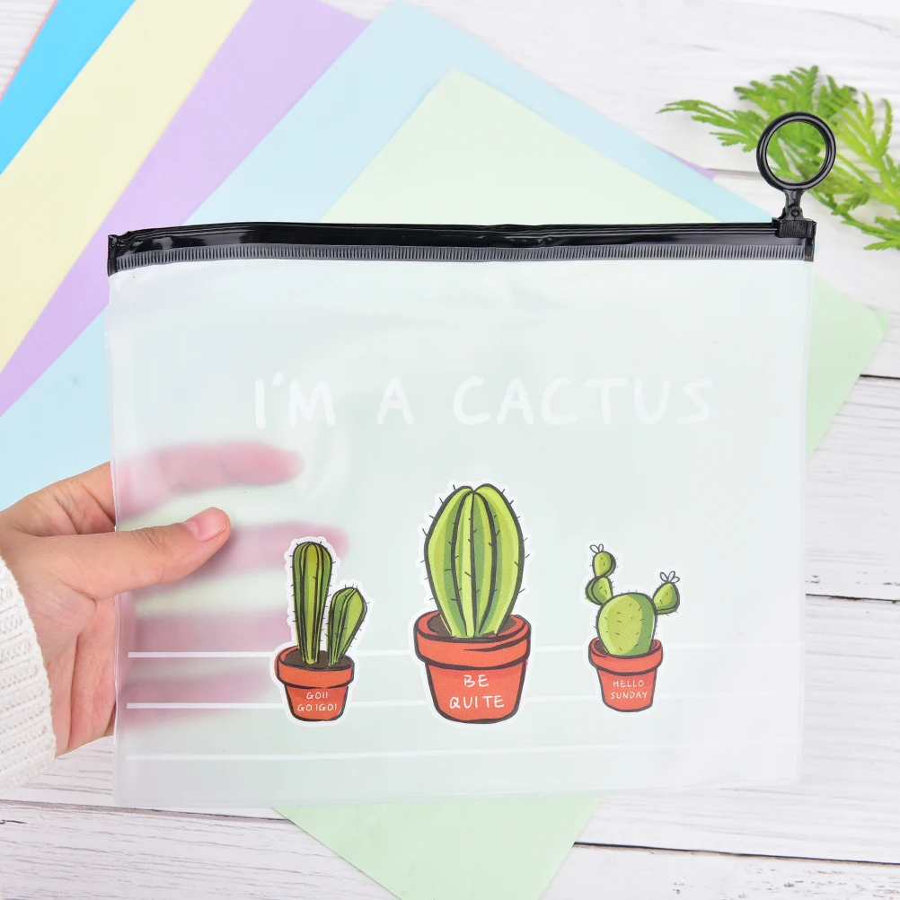 Cactus Dull Polish Transparent Stationery Bag PVC A5 File Folder Document Filing Bag
Cactus Dull Polish Transparent Stationery Bag PVC A5 File Folder Document Filing Bag
