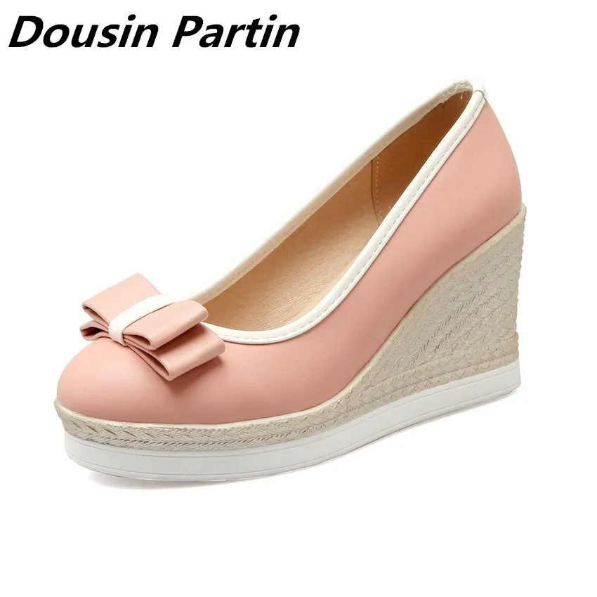 Dousin Partin Fashion 3 colors women pumps wedges bowtie women shoes zapatos mujer height increasing causal shoes
Dousin Partin Fashion 3 colors women pumps wedges bowtie women shoes zapatos mujer height increasing causal shoes