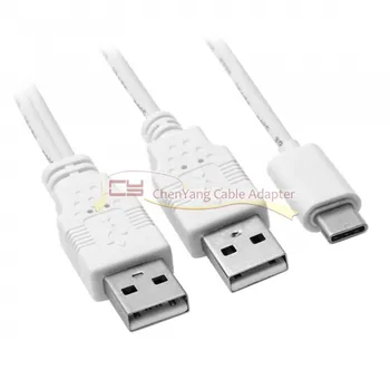 USB 3.1 Type C USB-C to Dual A Male Extra Power Data Y Cable for Cell Phone & Hard Disk
USB 3.1 Type C USB-C to Dual A Male Extra Power Data Y Cable for Cell Phone & Hard Disk