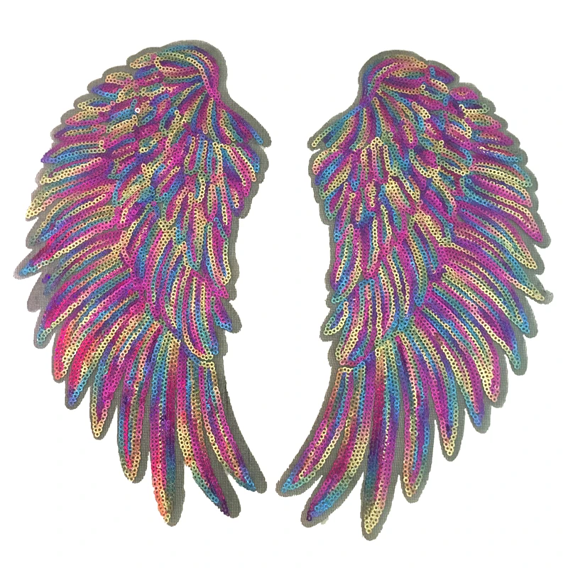 2019 New Colorful Angel Wings Sequined Iron on Patches for Clothes Large Feather Sequins Patch Stickers Swing DIY 1 Pair
2019 New Colorful Angel Wings Sequined Iron on Patches for Clothes Large Feather Sequins Patch Stickers Swing DIY 1 Pair