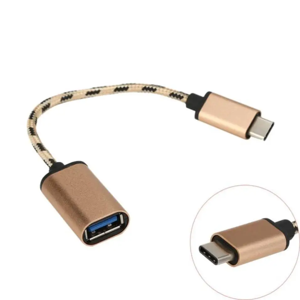 USB 3.1 Type-C USB-C OTG Cable USB3.1 Male to USB2.0 Type-A Female Adapter Cord Cell Phone Adapter Accessories
USB 3.1 Type-C USB-C OTG Cable USB3.1 Male to USB2.0 Type-A Female Adapter Cord Cell Phone Adapter Accessories